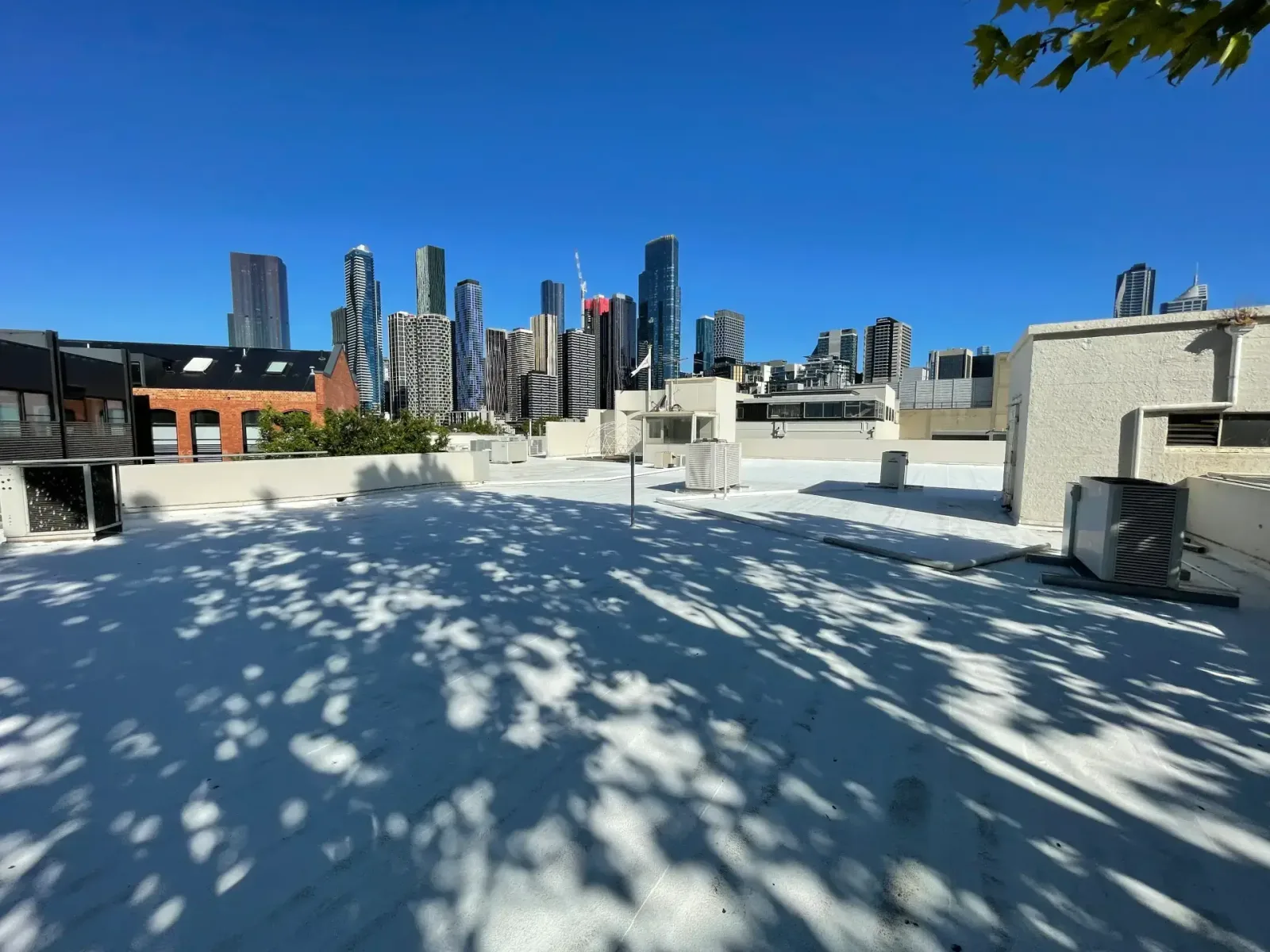 The completed roof deck